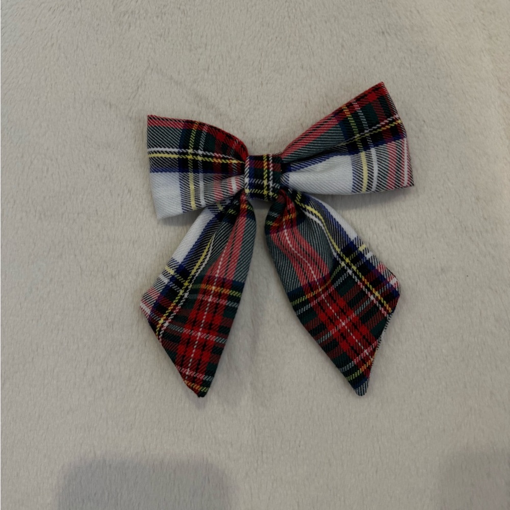 Plaid Bow Hair Clip